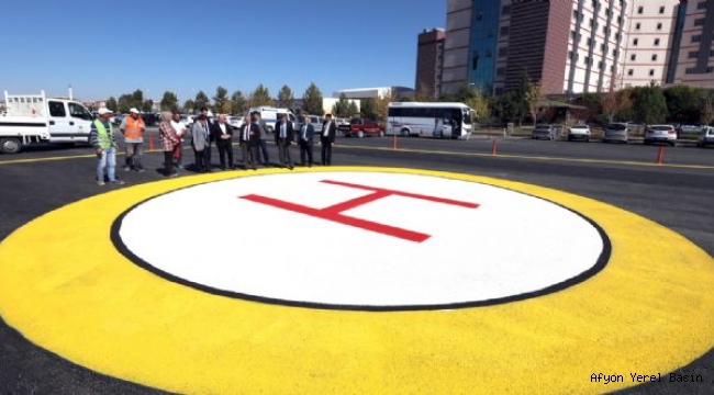 DEVLET HASTANESİ´NE HELİKOPTER PİST