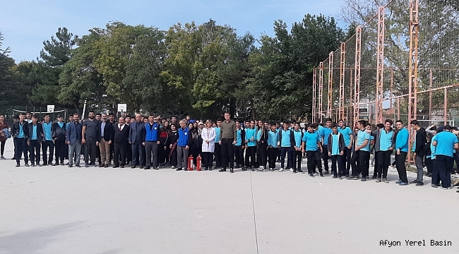 Gevher Nesibe Meslekî ve Teknik Anadolu Lisesinde YANGIN tatbikatı yapıldı