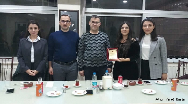 Erzurum Cumhuriyet Savcılığı görevine atanan Mutlu ÜLKER ADIGÜZEL'e Veda Yemeği Düzenlendi