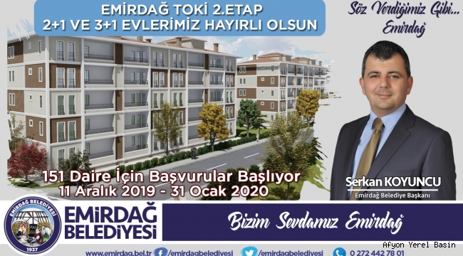 Başkan Koyuncu’dan Emirdağlılara TOKİ müjdesi