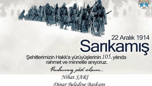 Başkan Sarı’dan Sarıkamış Şehitlerini Anma Mesajı
