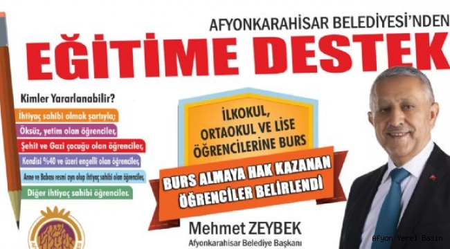 EĞİTİM BURSU ALMAYA HAK KAZANAN ÖĞRENCİLER BELİRLENDİ