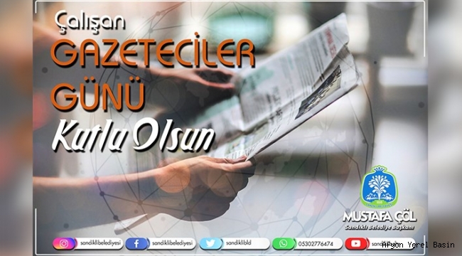 BAŞKAN MUSTAFA ÇÖL’DEN ÇALIŞAN GAZETECİLER GÜNÜ MESAJI