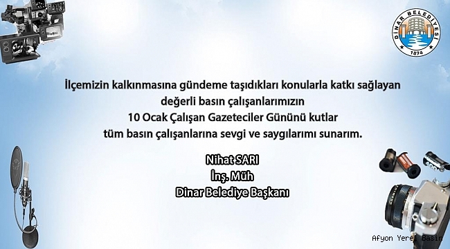 Başkan Sarı dan 10 Ocak Çalışan Gazeteciler Günü Mesajı