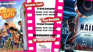 BELEDİYE´YE GELEN İLK BİN ÖĞRENCİYE SİNEMA BİLETİ