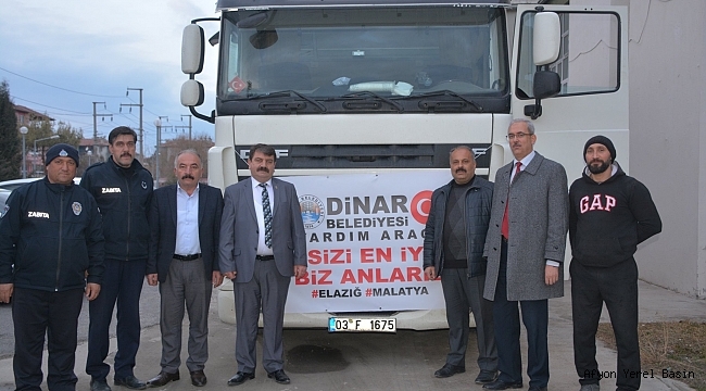 Dinar dan Elazığ’a Yardım Tırı Hareket Etti