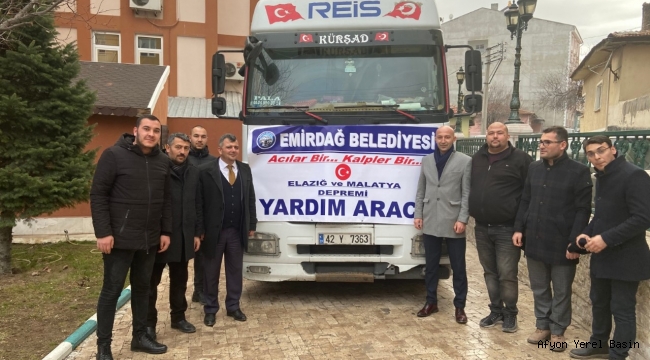 Emirdağ'dan deprem bölgesine yardım