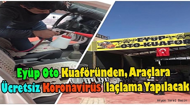 Araçlara Ücretsiz Koronavirüs İlaçlama Yapılacak