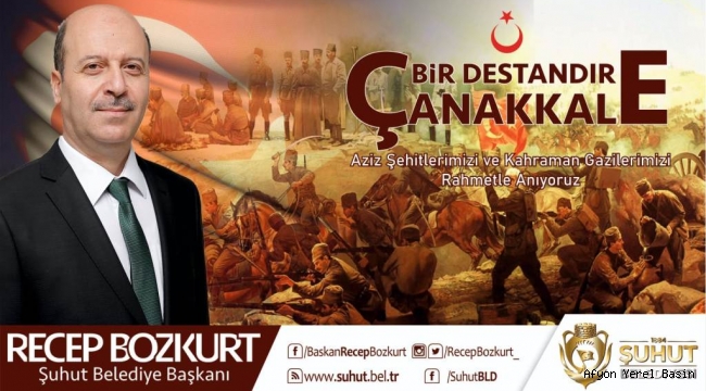 Başkan Bozkurt’tan 18 Mart Çanakkale Zaferi ve Şehitleri Anma Günü Mesajı