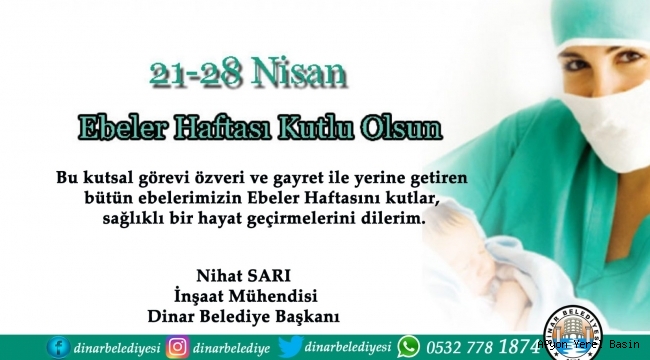 Başkan Sarı dan Ebeler Haftası Mesajı