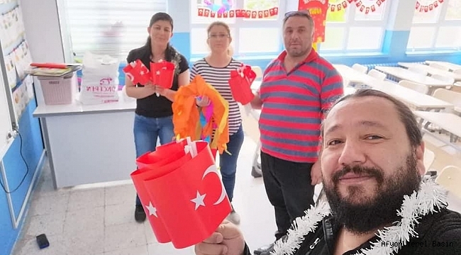 Dinar Yeniyol ilkokulunda 23 Nisan