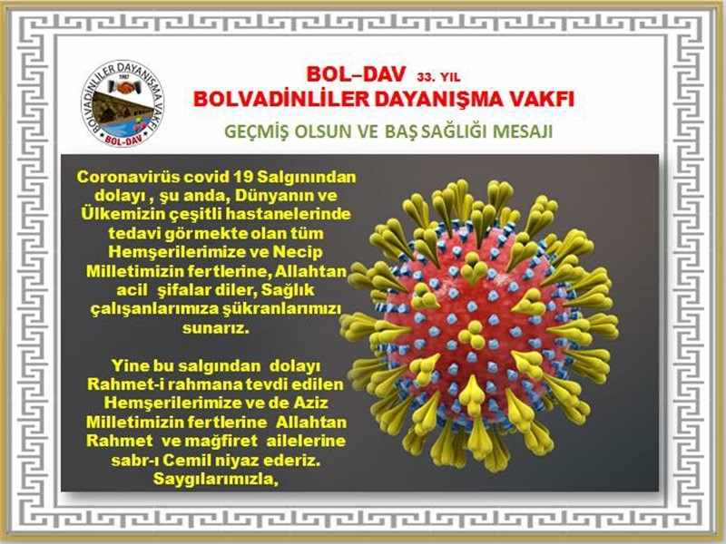 GEÇMİŞ OLSUN VE BAŞ SAĞLIĞI MESAJI