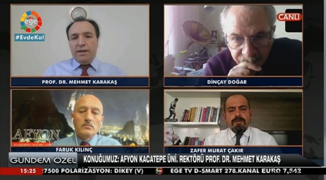 Rektör Karakaş Ege TV'de Gündeme Özel Açıklamalarda Bulundu