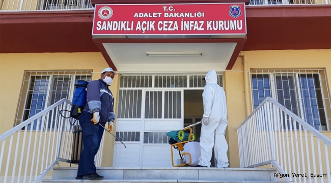SANDIKLI AÇIK CEZAEVİ DEZENFEKTE EDİLDİ