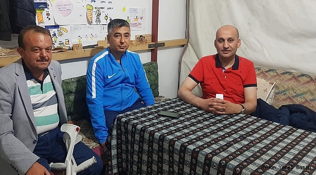 Başkan Kumartaşlı, Dinarlı P.Yüzbaşı Doğan'ı Ziyaret Etti