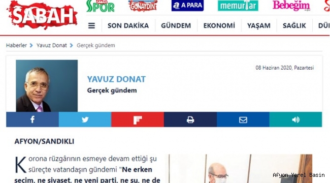 SANDIKLI ULUSAL BASINDA GENİŞ YER BULDU