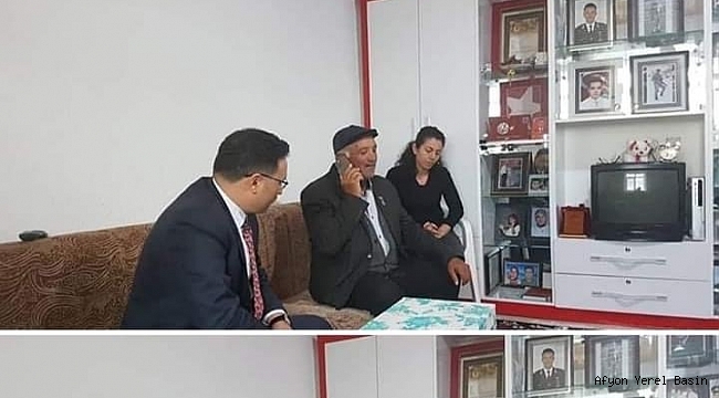 Yeni Valimiz Çiçek'den İlk Ziyaret Dinar'da Şehit Ailesine