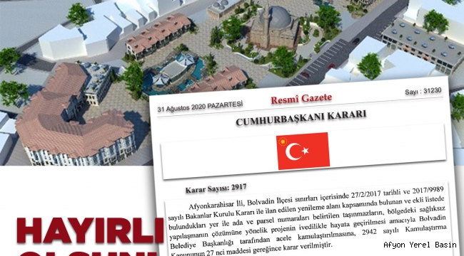 Kentsel Yenileme Projesinde Bir Adım Daha..