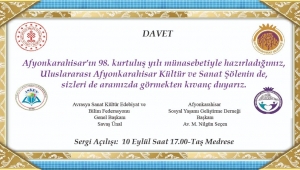  AFYON KÜLTÜR VE SANAT ŞÖLENİ DAVETİ.