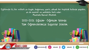  Başkan Sarı’dan 2020 -2021 Eğitim Öğretim Yılı Mesajı..