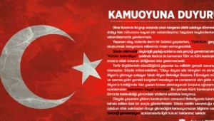 KAMUOYUNA ÖNEMLE DUYURULUR..!