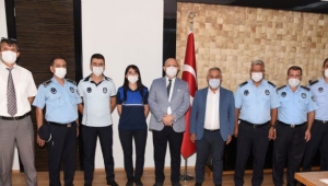 ZABITA TEŞKİLATINDAN BAŞKAN ZEYBEK´E ZİYARET.