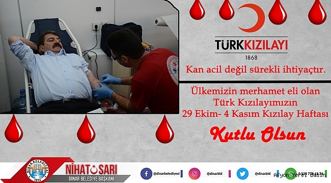 Başkan Sarı’dan Kızılay Haftası Mesajı