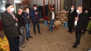 ZEYBEK BAŞKAN TOPTANCI HAL ESNAFINI ZİYARET ETTİ 