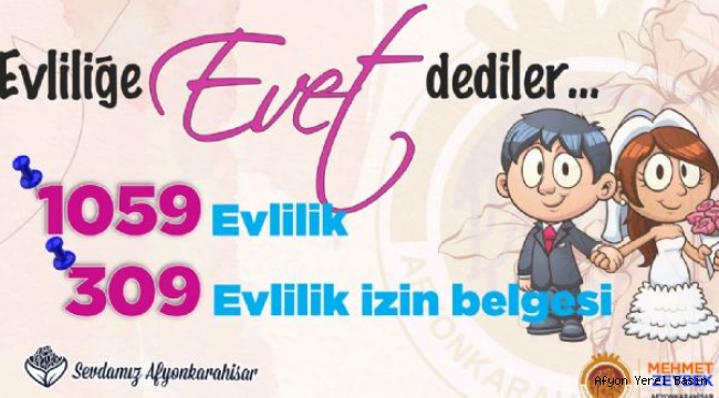1059 ÇİFT MUTLULUĞA ´EVET´ DEDİ