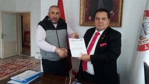 HAP İL BAŞKANI DAVUT OLUCAK MAZBATASINI ALDI..