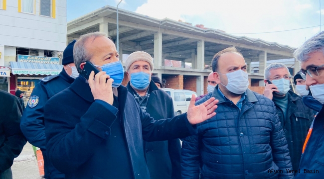 Milletvekili Taytak, Bolvadin’de çıkan yangını yerinde inceledi