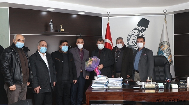 Dinar TOKİ Heyetinden Başkan Sarı’ya Teşekkür