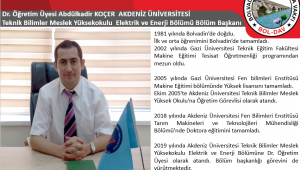 Dr. Öğretim Üyesi Abdülkadir KOÇER Kimdir.?