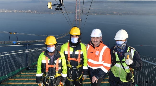 Karaismailoğlu, “1915 Çanakkale Köprüsü”ndeki incelemeleri