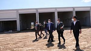 BAŞKAN MUSTAFA ÇÖL YENİ HAL BİNASINI İNCELEDİ