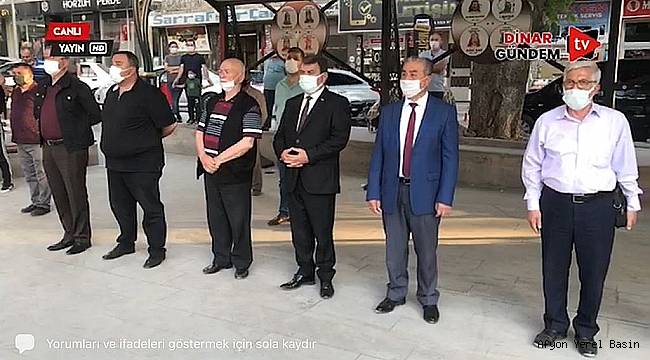 MHP Dinar İlçe Yönetimi 19 Mayıs Kutlamalarına Tam Kadro Katıldı