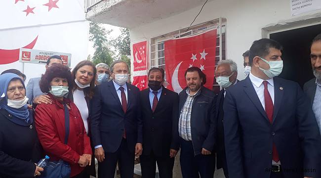 SAADET İN GÜNEY ŞEÇİM BÜROSU SİYASILERİN UĞRAK YERI OLDU
