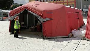 Zafer Meydanına Koronavirüs Aşı Çadırı kuruldu