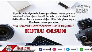  Belediye Başkanı Nihat Sarı’dan Basın Bayramı Mesajı