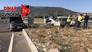 Dinar'da Yeni Açılan Çivril Yolunda Kaza: 2 ağır yaralı