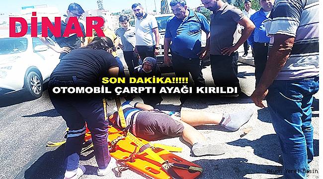 Karşıdan karşıya geçen 1 kişiye otomobil çarptı: 1 yaralı!!!