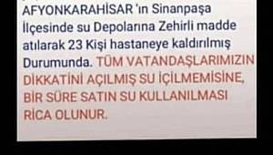 SİNANPAŞA BELEDİYESİN'DEN KAMUOYUNA DUYURU!!