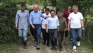 VALİMİZ GÖKMEN ÇİÇEK, BAKAN SOYLU İLE AFET BÖLGESİNDE.!