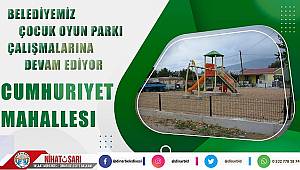 Dinar Belediyesi çocuk oyun parkı çalışmalarına devam ediyor
