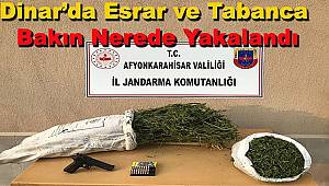 Dinar'da ESRAR ve TABANCA Bakın Nerde Yakalandı