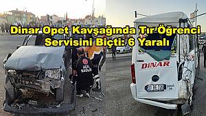 Dinar Opet Kavşağında Tır Öğrenci Servisini Biçti: 7 Yaralı