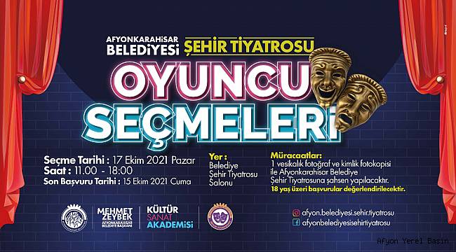 OYUNCU SEÇMELERİ İÇİN MÜRACAATLAR ALINMAYA BAŞLADI