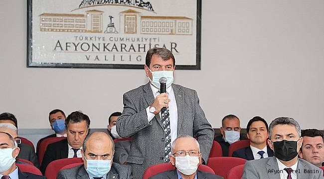 Başkan Sarı, İl Koordinasyon toplantısında Dinar’ın sorunlarını dile getirdi