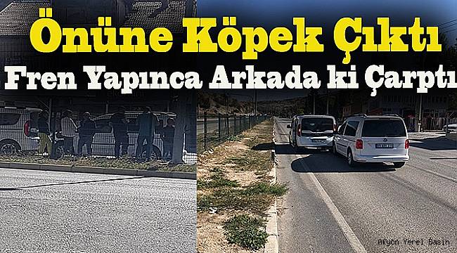 Dinar’da 2 Araç Çarpıştı