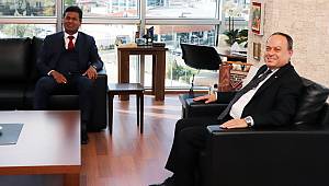 SRİ LANKA'NIN ANKARA BÜYÜKELÇİSİ HASSEN’DEN SERTESER’E ZİYARET